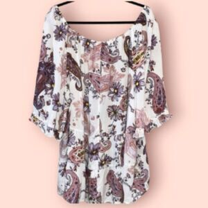 Pastel colors off shoulders plus size top size 4x